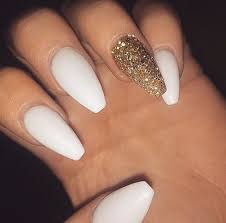 After all, women have been adding artificial length to their nails since the days of ancient egypt. Pinterest Julissakristine Gold Acrylic Nails Gold Glitter Nails White Acrylic Nails