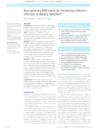 Pdf How Good Are Bmi Charts For Monitoring Childrens