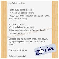 Bagaimanapun nasi ini dimasak menggunakan periuk tekanan tinggi noxxa. Facebook
