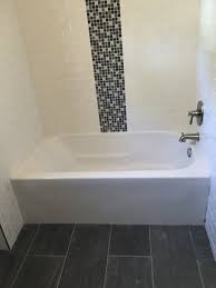 White Subway Tile With Accent Waterfall Bathroom Renos Bath Makeover Tile Layout