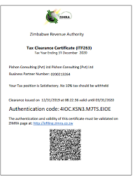 To be a listed supplier or service provider for large corporations / government institutions, you will need a tax clearance certificate. 2020 Tax Clearance Certificate Pishon Consulting Facebook