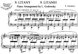 ('litany for all souls' day') is a requiem prayer which liszt treats with. Godowsky Litany Litanei F Schubert Piano Sheet Music Download