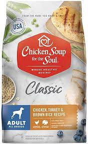 Check spelling or type a new query. Amazon Com Chicken Soup For The Soul Pet Food Adult Dog Food Chicken Turkey Brown Rice Recipe 28 Lb Bag Soy Free Corn Free Wheat Free Dry Dog Food Made