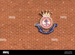 The Salvation Army Badge With Motto Blood And Fire Stock Photo Alamy