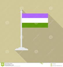 Foi criada em 2014 por kye rowan. Bandeira Nao Binaria Do Orgulho Lgbt De Gendergueer Com Icone Liso Do Mastro De Bandeira Com Sombra Longa Ilustracao Eps10 Do Vet Ilustracao Do Vetor Ilustracao De Amor Orgulhoso 104434063