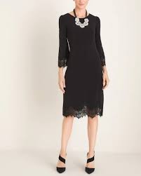 Women S Dresses Skirts Women S Clothing Chico S Lace Trim Dress Knee Length Cocktail Dress Dresses