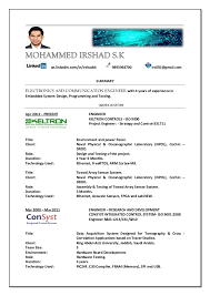 Electronics Engineer Resume