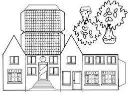 J Ossorio Papercraft Papercraft Recortable De Una Casa Para Pintar Y Re Maisons En Papier Maison De N Paper House Template House Template Cardboard House