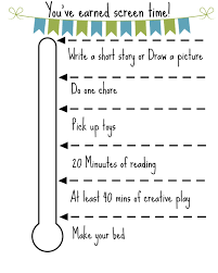 Free Printable Screen Time Chart Chores For Kids Summer