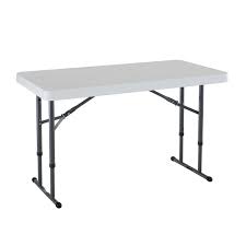 Amazon Com Lifetime 80160 4 Foot Commercial Adjustable Height Folding Table White Granite Tabletop Wit Adjustable Height Table Folding Table Adjustable Table