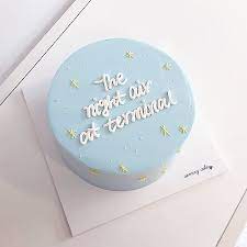 Korean cake, pastel cakes, think food, just cakes, cute desserts. Subtle Cake Blue Purple