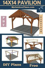 14x14 Pavilion Plans Outdoor Pavilion Backyard Pavilion Pavilion Plans