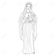Father, you have given us the mother of your son to be our queen and mother. Saint Virgin Mary Holding Baby Jesus Christ Christmas Vector Stock Photo Picture And Royalty Free Image Image 105481502