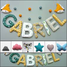 Decoration Chambre Bebe Guirlande Prenom Tissu Pour Enfant Baby Room Sugar Cookie Creation