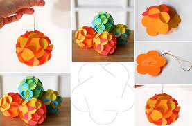 Wonderful Diy Pretty 3d Paper Ball Ornaments Wonderfuldiy Com Paper Christmas Ornaments Diy Christmas Paper Paper Ornaments