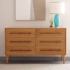 Benson 6 Drawer Dresser Natural Oak Furniture Dresser Drawers Modern Bedroom Dressers
