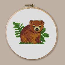 Free summer teddy bear cross stitch pattern quantity add to basket sku: Bear Cross Stitch Pattern Bogo Free Easy Bear Pattern Small Etsy