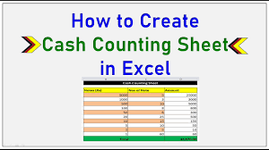 Take a look at an example of a balanced cash register below: . How To Create An Excel Sheet For Cash Counting Cash Counting Sheet Calculator Youtube