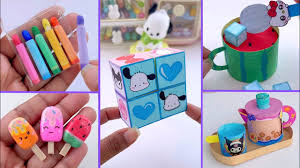‪17 DIY Miniature Crafts Idea / Easy Craft Ideas / school hacks / mini craft  / how to make / craft - YouTube‬‏