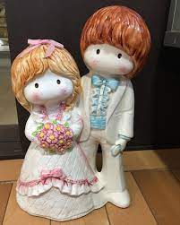 レトロ商店 on instagram 新郎新婦 カップルのkotobukiの陶器の置物 高さ30cm 横20cm 子供のときに友達の家の玄関先とかで見かけてたけど いつのまにか見なくなったなぁ kotobuki 昭和レトロ 水森亜土 レトロ 置物 インテリア雑貨 内藤ルネ 昭和の陶