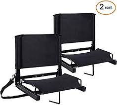 amazon com stadium seats ohuhu bleacher chairs seat with backs and cushion folding portable bonus shoulder stadium seats bleacher chairs bleacher seating