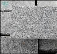 G603 Granite China Light Grey Silver White Crystal White Bianco Crystal  Padang White Granite Flamed Cleft Split Natural Cube Stone Paver Setts