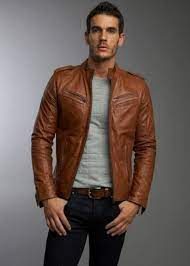 Brown Leather Jacket Leather Jacket Men Mens Fashion Edgy Mens Fashion Casual