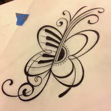 Music Butterfly Tattoo Music Tattoos Music Notes Tattoo Music Tattoo Designs