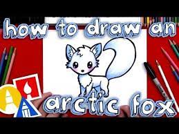 How To Draw An Arctic Fox Art For Kids Hub Art For Kids Hub Arctic Fox Art Anime Drawing Books