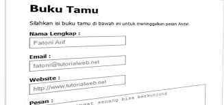 More images for form buku tamu kantor » Membuat Buku Tamu Guestbook Dengan Php Dan Mysql Tutorial Web