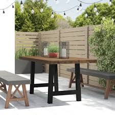 17 Stories Dorcia Stone Concrete Dining Table Wayfair In 2020 Concrete Dining Table Outdoor Wood Table Outdoor Dining Table