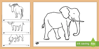 I love that colouring in has become so popular for all ages. Free African Animal Coloring Sheets Teacher Made