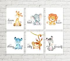 Check spelling or type a new query. Cute Safari Nursery Decor Set Of Printable Wall Art A Gender Neutral Best Pin