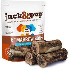 Amazon Com Jack Pup Premium Grade Roasted Beef Marrow Bone Treats 3 Pack 6 Long All Natural Gourmet Dog Treat Chews Savory Smoked Beef Flavor Kitchen Dining