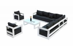 Show full description close description. Lusso Xl Sectional Sofa Set With Two Club Chairs Commercial Outdoor Sofa