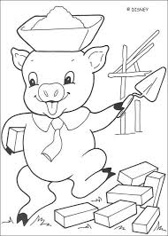 Three Little Pigs Coloring Pages Big Bad Wolf Is Blowing Coloring Books Little Pigs Free Coloring Pages