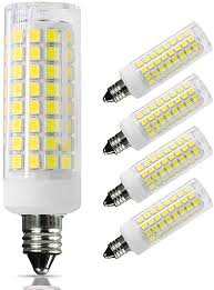 Nobody wants to deal with those tungsten or halogen bulbs from yore. 6000k Daylight For Chandeliers Ceiling Fan Light 8w 80w 100w Halogen Bulbs Equivalent E11 Led Bulb Dimmable Ac110v120v 130v Pack Of 4 Mini Candelabra Base Led Bulbs