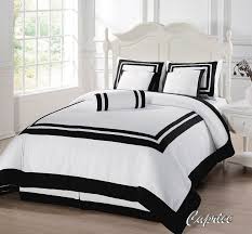 Black And White Bed In A Bag Full 7pcs Caprice White Black Hotel Style Comforter Set Bed In A Bag Full Size White Bed Sheets Comforter Sets White Comforter