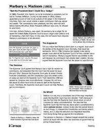 (you) 3.is the power of judicial review an enumerated power? Marbury V Madison Lesson Plans Worksheets Reviewed By Teachers