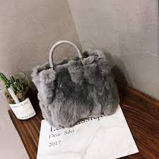 Comprar Bolsas Femininas New Winter Soft Faux Fur Bag Small Fashion Women Fur Tote Bag Warm Plush Handbag Ladies Crossbody Shoulder Bag Luxury Messenger