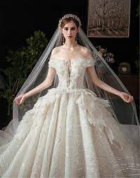 Special Corset Wedidng Dress Sparkling Chanpagne Glitter Bridal Wedding Dress A Line Wedding Gown Long Train Multi Layered Wedding Dress In 2021 Wedding Dresses Simple White Wedding Dress Wedding Dress Prices