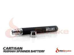 Compatible with ego & 510 refills. Cartisan 900mah Spinner Altsmoke