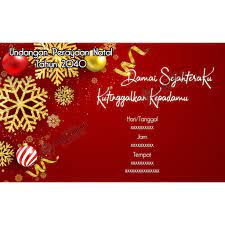 Atas perhatian dan partisipasi teman teman, kami. Kartu Undangan Natal Christmas Murah Full Colour Shopee Indonesia