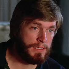 Cal (Patrick Byers) in Screams of a Winter Night, 1979 A hunk (for those  that like the backwoods-bearded, 70s mop-haired type) with dreamy eyes is 1  of 9 college students (played by