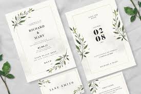 Watercolor Wedding Invitation Suite With Images Wedding Invitations Leaves Watercolor Wedding Invitations Wedding Invitation Suite