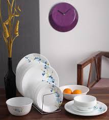 Corelle India Collection Dinner Set 21 Pcs Blue Blossom Kitchenwarehub Dinner Sets Corelle Corelle Dinnerware