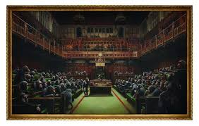 Banksy s self shredding painting goes on display cnn style. Will Banksy S Chimpanzees Laugh To A Record 2 Million The New York Times