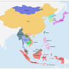 Peta asia tenggara hitam putih. 1