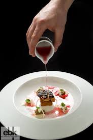 Seared Foie Gras Black Licorice Quick Bread Pickled Green Strawberries White Asparagus Rhubarb Anise Hyssop Food Pretty Food Molecular Gastronomy