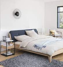 Vente en ligne de parures de drap et housses de couette enfant pour lit 1 place. Lit Double Bleu Couchage 180x200 Jordan Maisons Du Monde